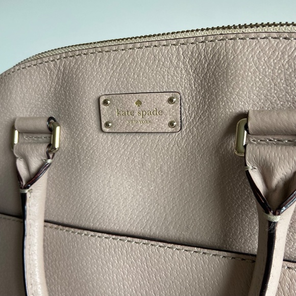 Kate Spade Sadie Taupe Dome Shaped Satchel Crossbody Purse - Picture 3 of 14